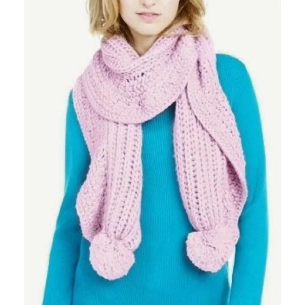 Charter Club Ruffle-Knit Boa Scarf Pink - Picture 1 of 2